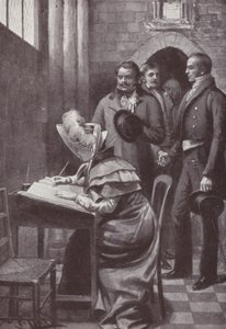 Illustrasjon for Vanity Fair av William Makepeace Thackeray (litho) av Harold Hume Piffard