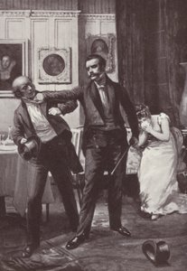 Illustrasjon for Vanity Fair av William Makepeace Thackeray (litho) av Harold Hume Piffard