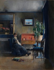 Blått interiør. 1883