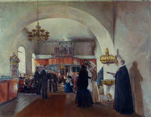 Dåp i Stange kirke