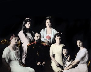 Portrett av den russiske keiserfamilien. Fotografering rundt 1910-1915.