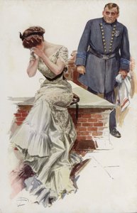 Illustrasjon for When a Man Marries av Mary Roberts Rinehart (farge litho) av Harrison Fisher