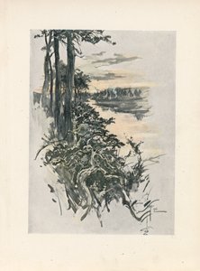 Longfellows sang om Hiawatha (fargelitografi) av Harrison Fisher