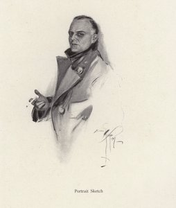 Portrett av en mann som røyker en sigarett (litho) av Harrison Fisher