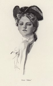Portrett av en kvinne, en karakter fra Hilma (litho) av Harrison Fisher