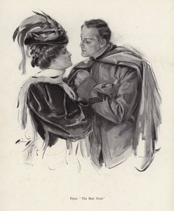 Scene fra The Man Hunt (litho) av Harrison Fisher