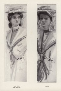 Karakteren Jane Cable fra romanen Jane Cable, av George Barr McCutcheon (litho) av Harrison Fisher