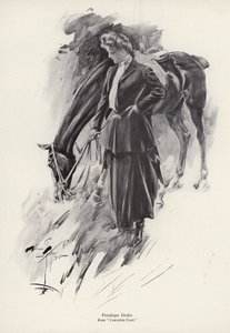 Karakteren Penelope Drake fra romanen, Cowardice Court, av George Barr McCutcheon (litho) av Harrison Fisher