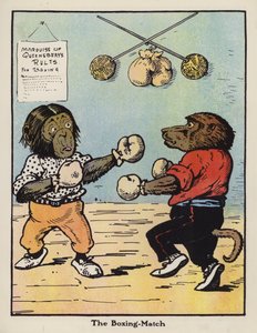 Boksekampen (litho i farger) av Harry B Neilson