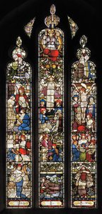 Piers Ploughman, av William Langland, 1873 (farget glass) av Harry Burrow