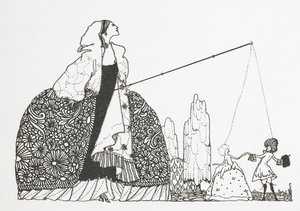 En kvinne som dukkemester. av Harry Clarke