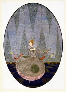 Danser over gulvet som ingen ennå hadde danset - i Andersens "Den lille havfruen" av Harry Clarke