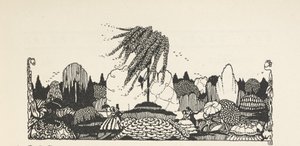 Illustrasjon øverst på listen over illustrasjoner. av Harry Clarke