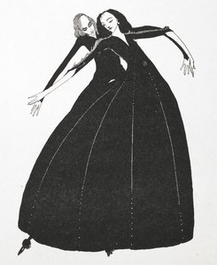 Illustrasjon til historien, 'de latterlige ønskene'. av Harry Clarke