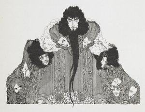 Illustrasjon av blåskjegg. av Harry Clarke