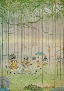 Riquet med Tuften. Fra Charles Perraults Fairy Tales. Vannfargetegning, 1923