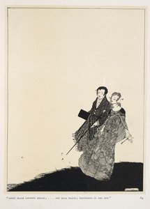 Den store elskeren. "Fuktig svart jordskimmel;... og høye steder; fotspor i duggen" av Harry Clarke