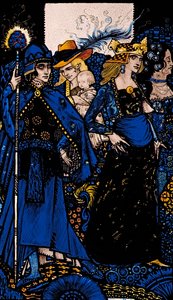The Queens of Sheba, Meath og Connaught illustrasjon av Harry Clarke fra 