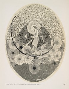 Til den kommende våren. "Med magisk nøkkel... låser opp knopper som holder på rosene". av Harry Clarke