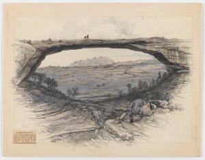Rainbow Bridge (vask, grafitt og kull på papir)