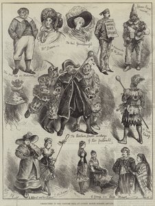 Karakterer i kostymeballet på Colney Hatch Lunatic Asylum av Harry Furniss