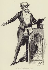 Charles Dickens leser av Harry Furniss