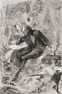 David Copperfield. Illustrasjon av Harry Furniss for Charles Dickens-romanen David Copperfield, fra The Testimonial Edition, utgitt 1910. av Harry Furniss