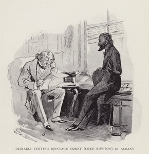 Disraeli besøker Montagu Corry (Lord Rowton) i Albany av Harry Furniss