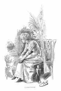 Golf: A golf widow (litho) av Harry Furniss