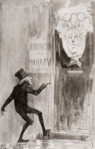 Illustrasjon for A Christmas Carol fra The Christmas Books av Charles Dickens