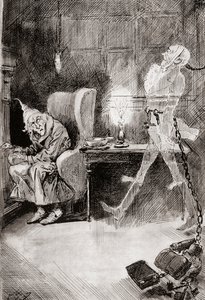 Illustrasjon for A Christmas Carol fra The Christmas Books av Charles Dickens