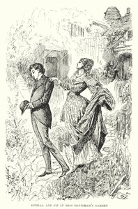 Illustrasjon for store forventninger av Charles Dickens (litho) av Harry Furniss