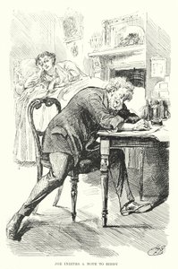 Illustrasjon for store forventninger av Charles Dickens (litho) av Harry Furniss
