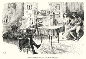 Illustrasjon for store forventninger av Charles Dickens (litho) av Harry Furniss