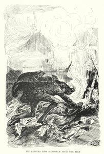 Illustrasjon for store forventninger av Charles Dickens (litho) av Harry Furniss