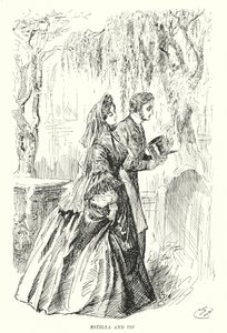 Illustrasjon for store forventninger av Charles Dickens (litho) av Harry Furniss