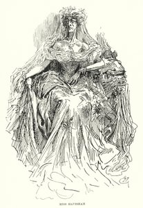 Illustrasjon for store forventninger av Charles Dickens (litho) av Harry Furniss