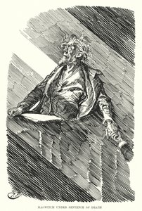 Illustrasjon for store forventninger av Charles Dickens (litho) av Harry Furniss
