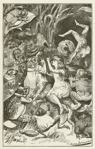Illustrasjon for Sylvie og Bruno av Lewis Carroll av Harry Furniss