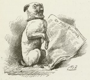 Illustrasjon for Sylvie og Bruno av Lewis Carroll av Harry Furniss
