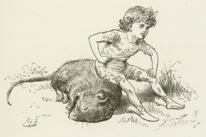 Illustrasjon for Sylvie og Bruno av Lewis Carroll av Harry Furniss