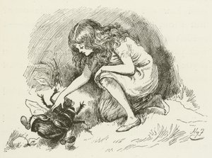 Illustrasjon for Sylvie og Bruno av Lewis Carroll av Harry Furniss