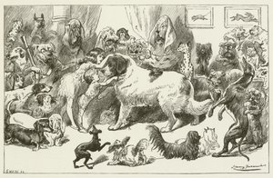 Illustrasjon for Sylvie og Bruno av Lewis Carroll av Harry Furniss