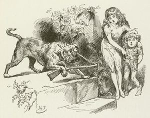 Illustrasjon for Sylvie og Bruno av Lewis Carroll av Harry Furniss