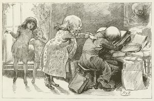Illustrasjon for Sylvie og Bruno av Lewis Carroll av Harry Furniss