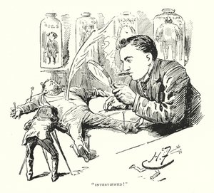 "Intervjuet!" (litho) av Harry Furniss