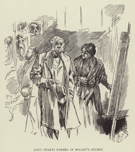 John Staats Forbes ved Millets Studio av Harry Furniss