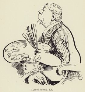Marcus Stone, RA av Harry Furniss