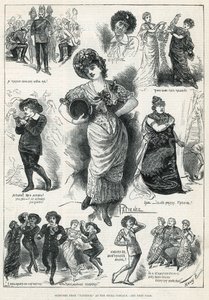 Skisser fra Patience at the Opera Comique (gravering) av Harry Furniss