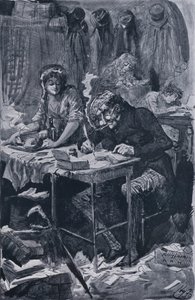 The Begging Letter Writer (litho) av Harry Furniss